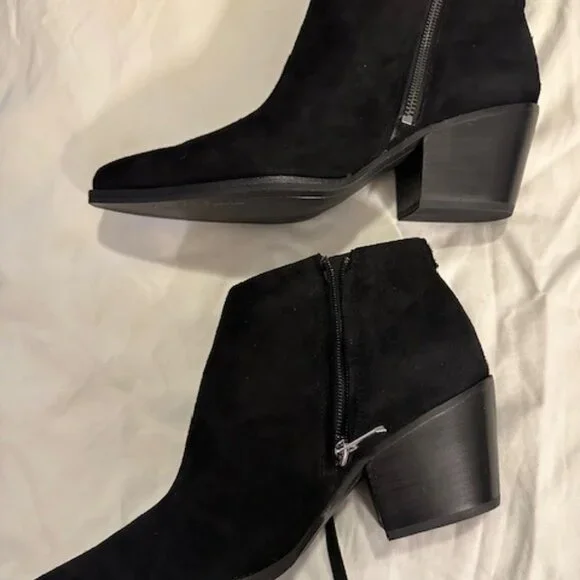 NIB Sam Edelman Walden Ankle Boot Black Suede 9.5M - Picture 9 of 11